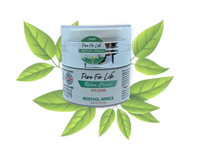 Доверете се на релаксиращия крем с коноп, Ментол и Арника.. кутийка крем със коноп за релаксация с коноп и ментол и арника