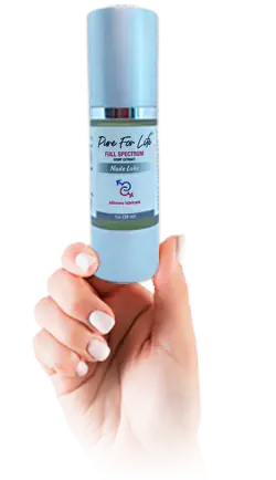 PURE FOR LIFE™ ИНТИМЕН ЛУБРИКАНТ С Коноп 3 hand holding lube big